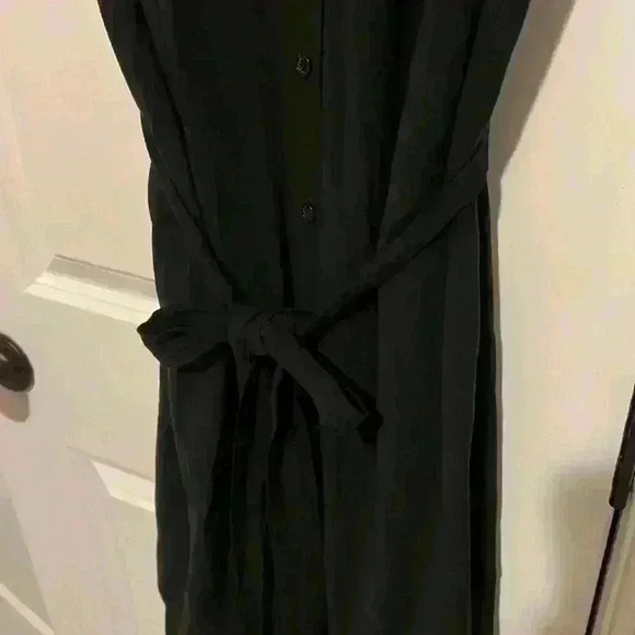 Ava & Viv size X black dress button down w tie like new condition - Picture 3 of 8